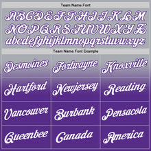 Laden Sie das Bild in den Galerie-Viewer, Custom Stitched Gray White-Purple Fade Fashion Sports Pullover Sweatshirt Hoodie