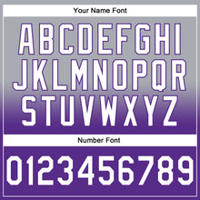 Laden Sie das Bild in den Galerie-Viewer, Custom Stitched Gray White-Purple Fade Fashion Sports Pullover Sweatshirt Hoodie