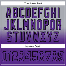 Load image into Gallery viewer, Custom Stitched Gray Purple-Black Fade Fashion Sports Pullover Sweatshirt Hoodie