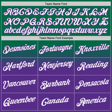 Laden Sie das Bild in den Galerie-Viewer, Custom Stitched Kelly Green White-Purple Fade Fashion Sports Pullover Sweatshirt Hoodie