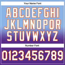 Laden Sie das Bild in den Galerie-Viewer, Custom Stitched Light Blue White Purple-Orange Fade Fashion Sports Pullover Sweatshirt Hoodie