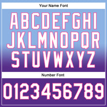 Laden Sie das Bild in den Galerie-Viewer, Custom Stitched Light Blue White Purple-Pink Fade Fashion Sports Pullover Sweatshirt Hoodie