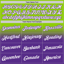 Load image into Gallery viewer, Custom Stitched Neon Green White-Purple Fade Fashion Sports Pullover Sweatshirt Hoodie