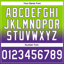 Load image into Gallery viewer, Custom Stitched Neon Green White-Purple Fade Fashion Sports Pullover Sweatshirt Hoodie