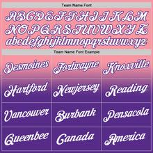 Laden Sie das Bild in den Galerie-Viewer, Custom Stitched Medium Pink White-Purple Fade Fashion Sports Pullover Sweatshirt Hoodie