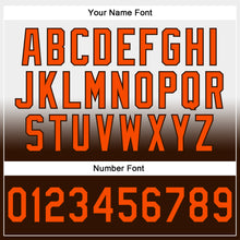 Laden Sie das Bild in den Galerie-Viewer, Custom Stitched White Orange-Brown Fade Fashion Sports Pullover Sweatshirt Hoodie