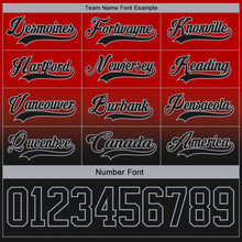Laden Sie das Bild in den Galerie-Viewer, Custom Red Black-Gray Fade Fashion Hockey Lace Neck Jersey