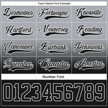 Laden Sie das Bild in den Galerie-Viewer, Custom Gray Black-White Fade Fashion Hockey Lace Neck Jersey