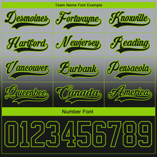 Laden Sie das Bild in den Galerie-Viewer, Custom Gray Black-Neon Green Fade Fashion Hockey Lace Neck Jersey