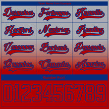 Laden Sie das Bild in den Galerie-Viewer, Custom Gray Red-Royal Fade Fashion Hockey Lace Neck Jersey