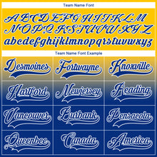 Laden Sie das Bild in den Galerie-Viewer, Custom Yellow Royal-White Fade Fashion Hockey Lace Neck Jersey