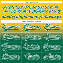 Charger l'image dans la galerie, Custom Yellow Kelly Green-White Fade Fashion Hockey Lace Neck Jersey