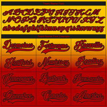 Laden Sie das Bild in den Galerie-Viewer, Custom Yellow Red-Black Fade Fashion Hockey Lace Neck Jersey