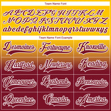 Laden Sie das Bild in den Galerie-Viewer, Custom Yellow Crimson-White Fade Fashion Hockey Lace Neck Jersey