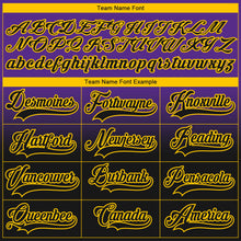Charger l'image dans la galerie, Custom Purple Black-Yellow Fade Fashion Hockey Lace Neck Jersey