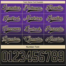 Charger l'image dans la galerie, Custom Purple Black-Cream Fade Fashion Hockey Lace Neck Jersey