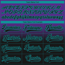 Charger l'image dans la galerie, Custom Purple Black-Teal Fade Fashion Hockey Lace Neck Jersey