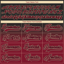 Charger l'image dans la galerie, Custom Black Crimson-Cream Fade Fashion Hockey Lace Neck Jersey