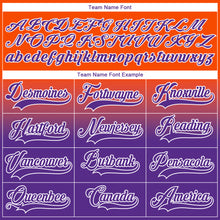 Загрузить изображение в средство просмотра галереи, Custom Orange Purple-White Fade Fashion Hockey Lace Neck Jersey