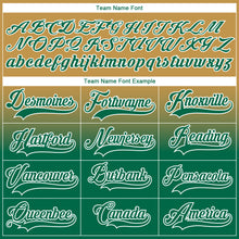 Charger l'image dans la galerie, Custom Old Gold Kelly Green-White Fade Fashion Hockey Lace Neck Jersey