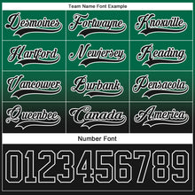 Charger l'image dans la galerie, Custom Kelly Green Black-White Fade Fashion Hockey Lace Neck Jersey