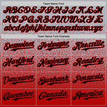Load image into Gallery viewer, Custom Gray Black-Red Fade Fashion Speckle Authentic Baseball Jersey