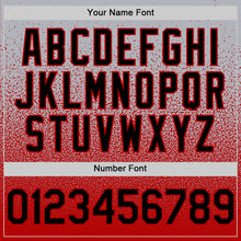 Load image into Gallery viewer, Custom Gray Black-Red Fade Fashion Speckle Authentic Baseball Jersey