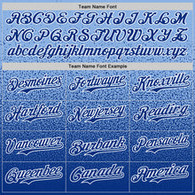 Charger l'image dans la galerie, Custom Light Blue Royal-White Fade Fashion Speckle Authentic Baseball Jersey
