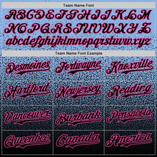 Charger l'image dans la galerie, Custom Light Blue Black-Pink Fade Fashion Speckle Authentic Baseball Jersey