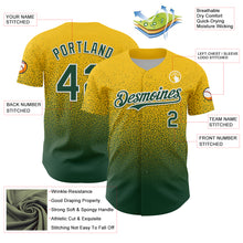 Load image into Gallery viewer, Custom Yellow Green-White Fade Fashion Speckle Authentic Baseball Jersey