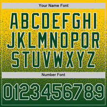 Load image into Gallery viewer, Custom Yellow Green-White Fade Fashion Speckle Authentic Baseball Jersey