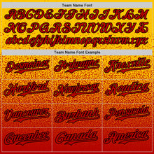 Загрузить изображение в средство просмотра галереи, Custom Yellow Red-Black Fade Fashion Speckle Authentic Baseball Jersey