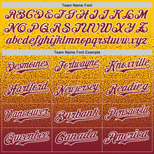 Laden Sie das Bild in den Galerie-Viewer, Custom Yellow Crimson-White Fade Fashion Speckle Authentic Baseball Jersey