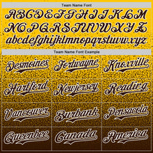 Load image into Gallery viewer, Custom Yellow Brown-White Fade Fashion Speckle Authentic Baseball Jersey