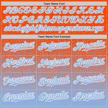 Загрузить изображение в средство просмотра галереи, Custom Orange Light Blue-White Fade Fashion Speckle Authentic Baseball Jersey