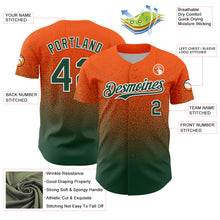 Charger l'image dans la galerie, Custom Orange Green-White Fade Fashion Speckle Authentic Baseball Jersey
