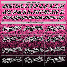 Load image into Gallery viewer, Custom Pink Black-White Fade Fashion Speckle Authentic Baseball Jersey