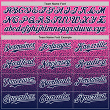 Load image into Gallery viewer, Custom Pink Navy-White Fade Fashion Speckle Authentic Baseball Jersey