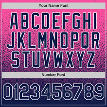 Load image into Gallery viewer, Custom Pink Navy-White Fade Fashion Speckle Authentic Baseball Jersey