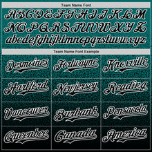 Загрузить изображение в средство просмотра галереи, Custom Teal Black-White Fade Fashion Speckle Authentic Baseball Jersey