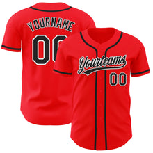 Laden Sie das Bild in den Galerie-Viewer, Custom Fire Red Black-White Authentic Baseball Jersey