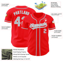 Laden Sie das Bild in den Galerie-Viewer, Custom Fire Red Gray-White Authentic Baseball Jersey