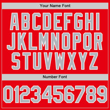 Laden Sie das Bild in den Galerie-Viewer, Custom Fire Red Gray-White Authentic Baseball Jersey