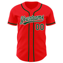 Laden Sie das Bild in den Galerie-Viewer, Custom Fire Red Green-White Authentic Baseball Jersey