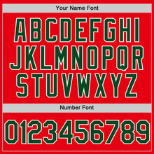 Laden Sie das Bild in den Galerie-Viewer, Custom Fire Red Green-White Authentic Baseball Jersey