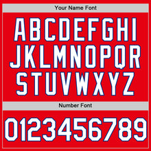 Laden Sie das Bild in den Galerie-Viewer, Custom Fire Red White-Royal Authentic Baseball Jersey