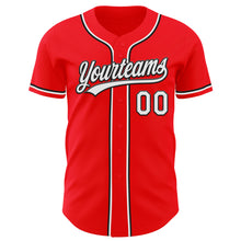 Laden Sie das Bild in den Galerie-Viewer, Custom Fire Red White-Black Authentic Baseball Jersey