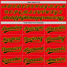 Laden Sie das Bild in den Galerie-Viewer, Custom Fire Red Black-Yellow Authentic Baseball Jersey