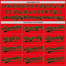 Загрузить изображение в средство просмотра галереи, Custom Fire Red Black-Old Gold Authentic Baseball Jersey