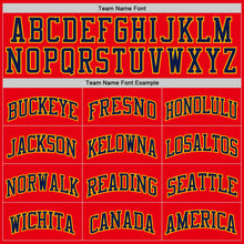 Charger l'image dans la galerie, Custom Fire Red Navy-Gold Authentic Basketball Jersey